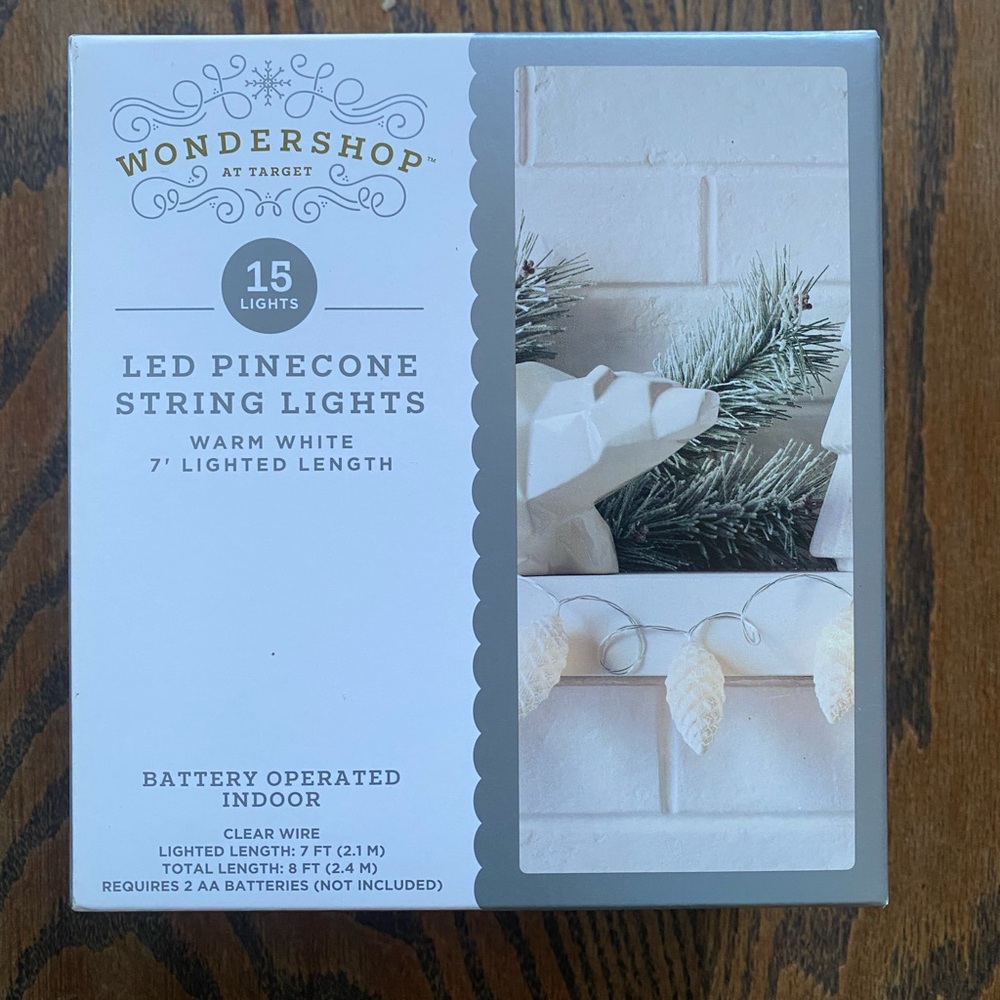 Wondershop Pinecone String Lights - Warm White